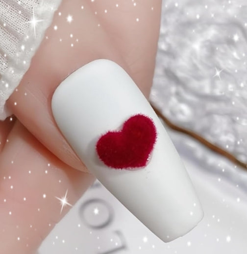 Corazónes terciopelo (5piezas)