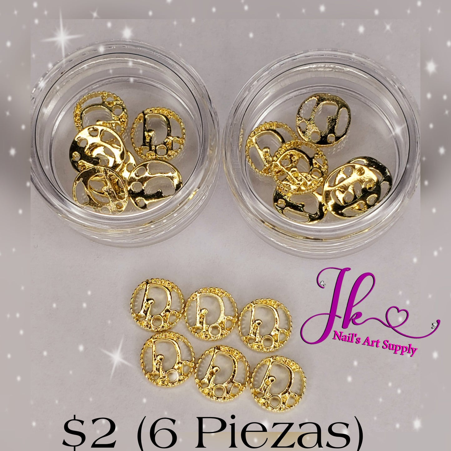 Metales D (6 Piezas)Precionar Para Escoger El Color Disponibles (Plata-Oro-Rose Gold)