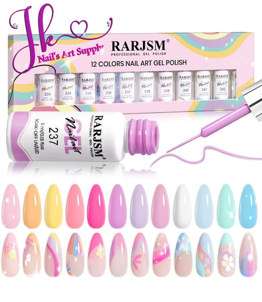 Set Liner Gel Pastel Colors