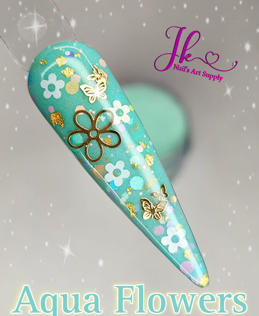 Aqua Flowers