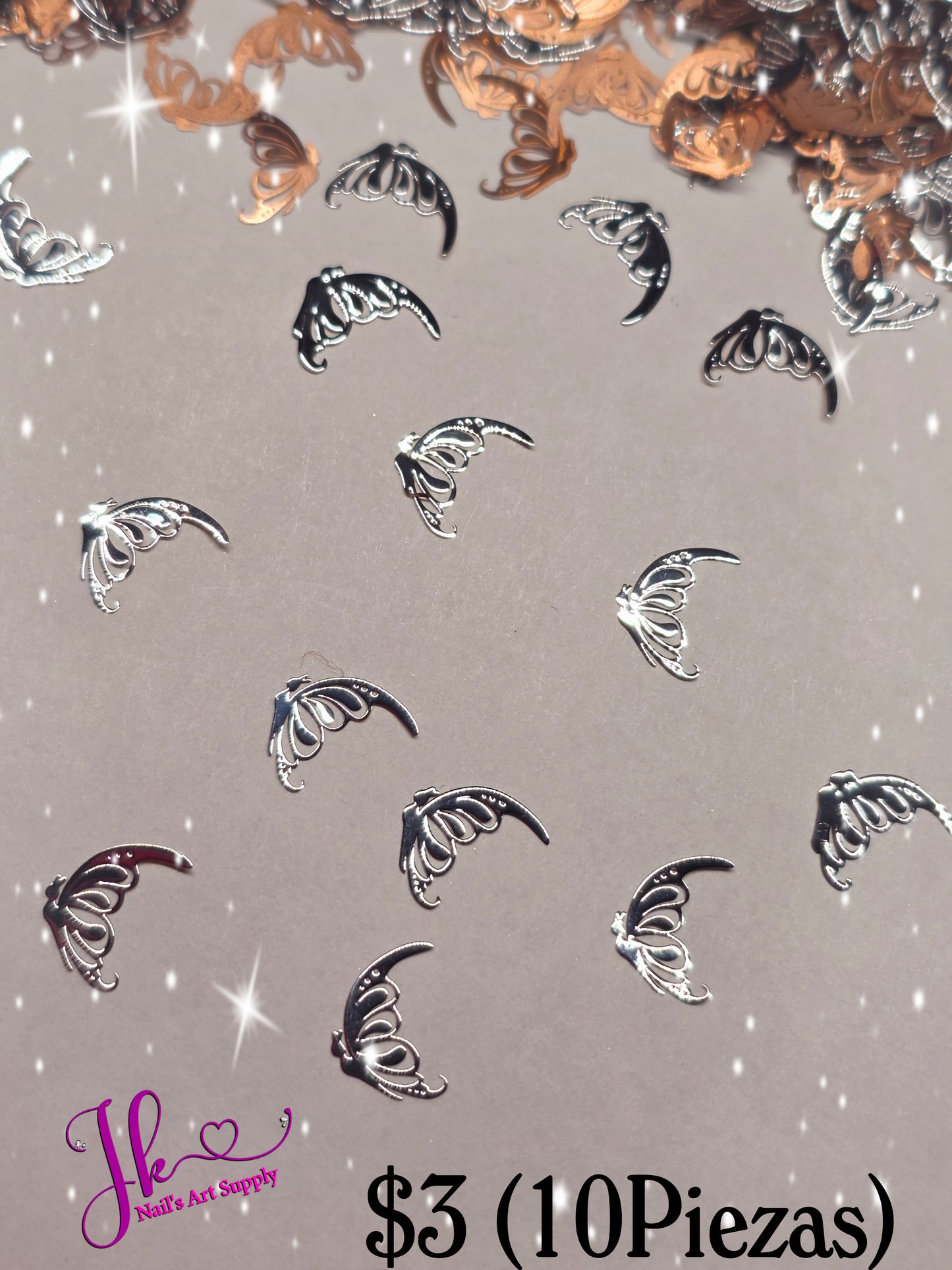 Mariposas Plata (10Piezas)