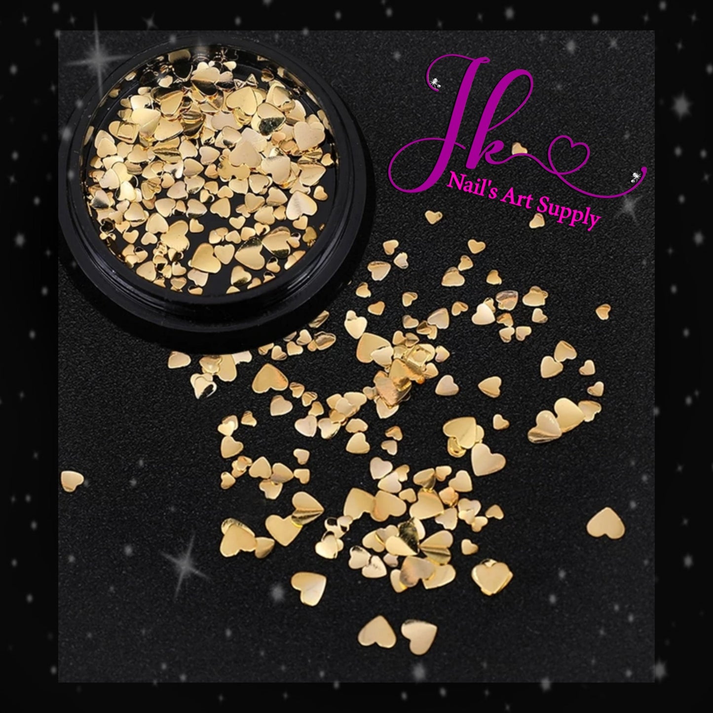 Metales Corazónes Oro Tamaños Mixtos