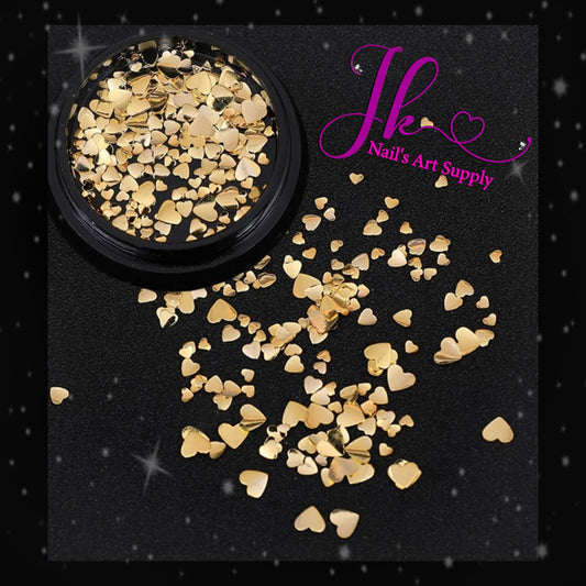 Metales Corazónes Oro Tamaños Mixtos