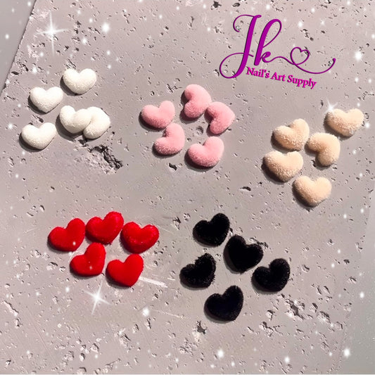 Corazónes terciopelo (5piezas)