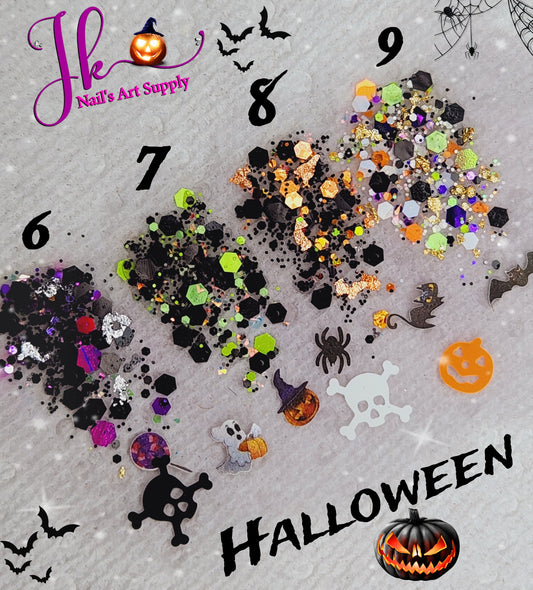 4 Glitter Halloween 20gm c\u (Decoraciónes Incluidas)