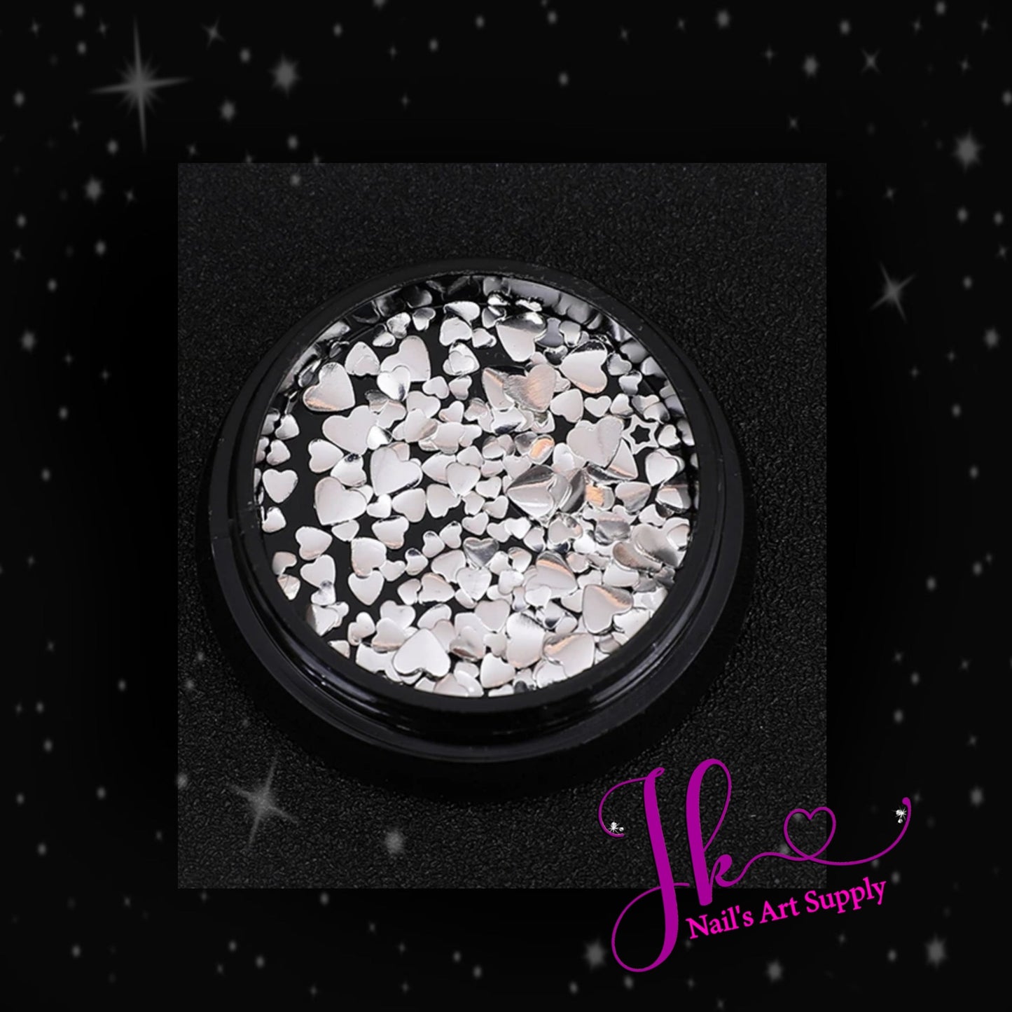 Metales Corazónes Plata Tamaños Mixtos