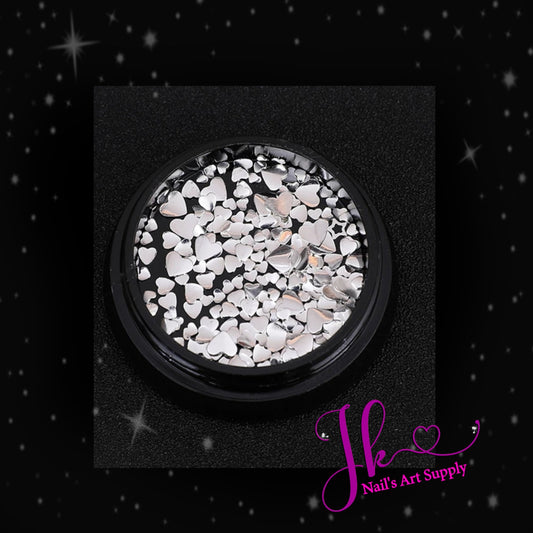 Metales Corazónes Plata Tamaños Mixtos