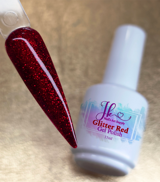 Gel Glitter Red