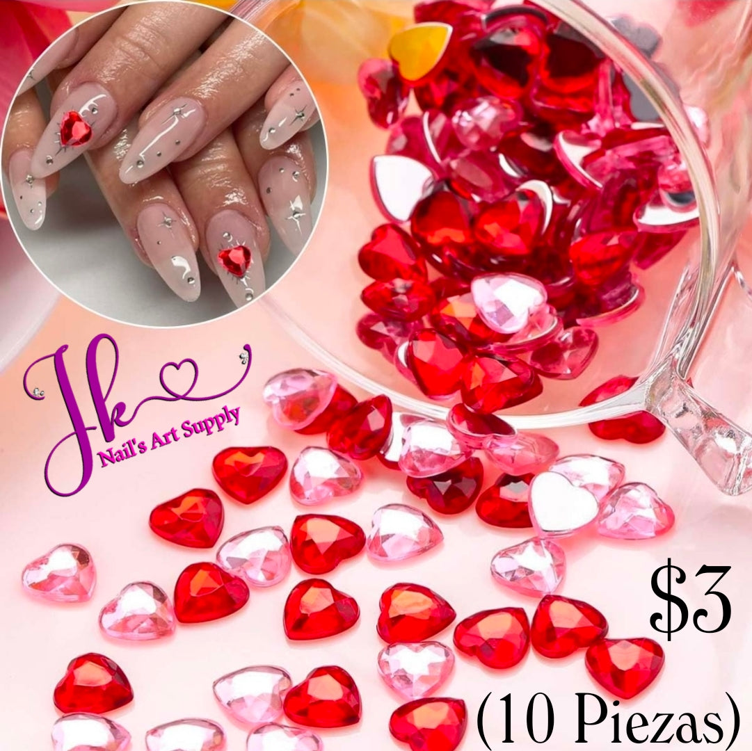 Corazónes Rojo y Rosa(10Piezas)