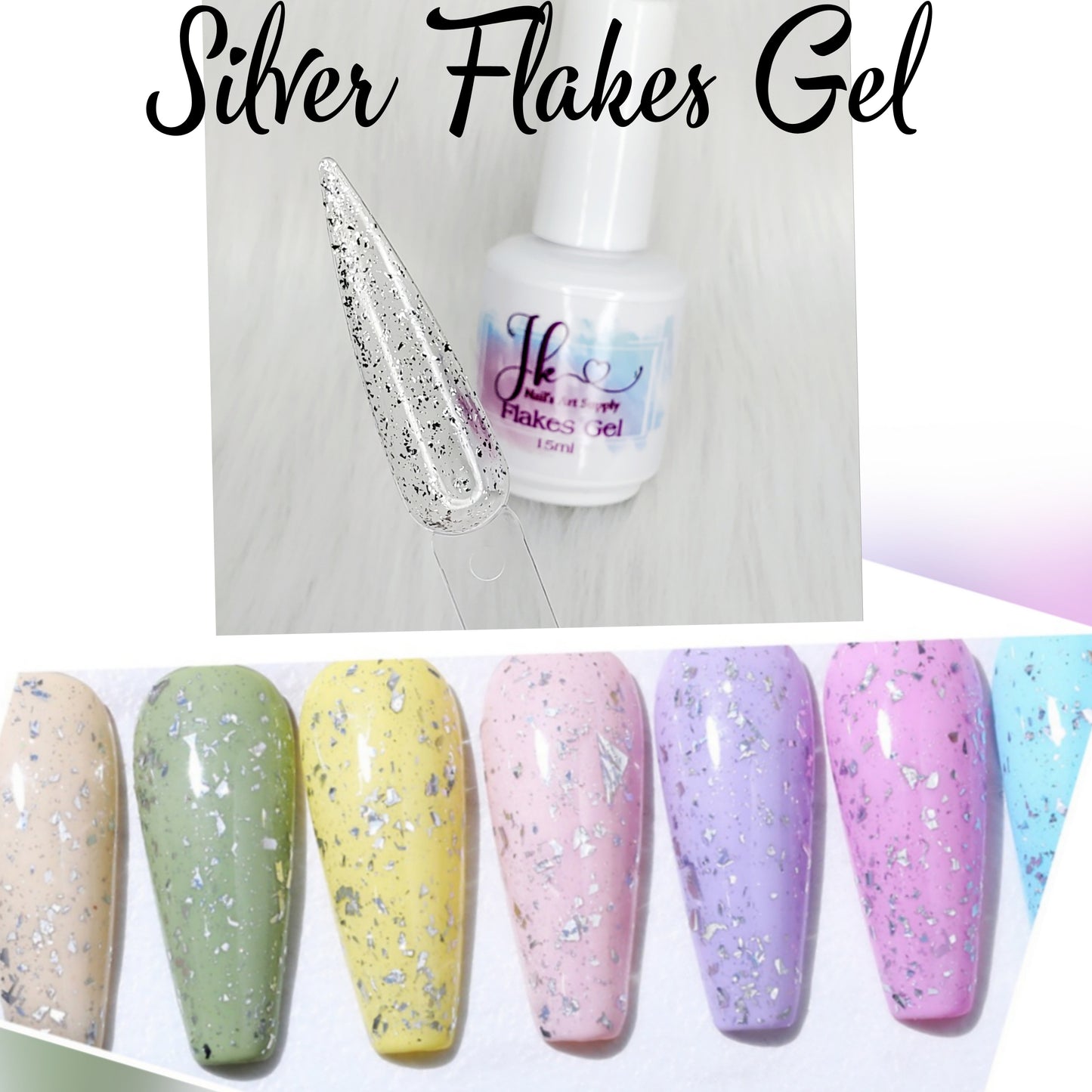 Silver Flakes Gel