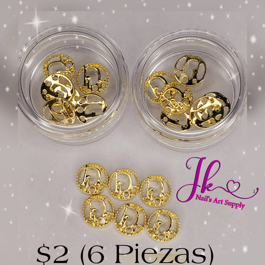 Metales D (6 Piezas)Precionar Para Escoger El Color Disponibles (Plata-Oro-Rose Gold)