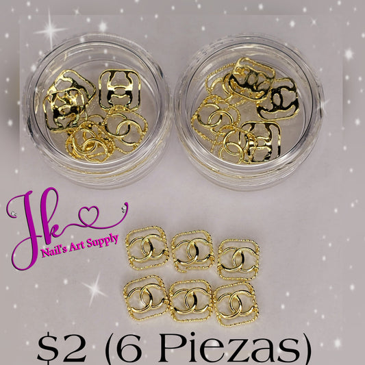 Metales C-C (6 Piezas)Precionar Para Escoger El Color Disponibles (Plata-Oro-Rose Gold)